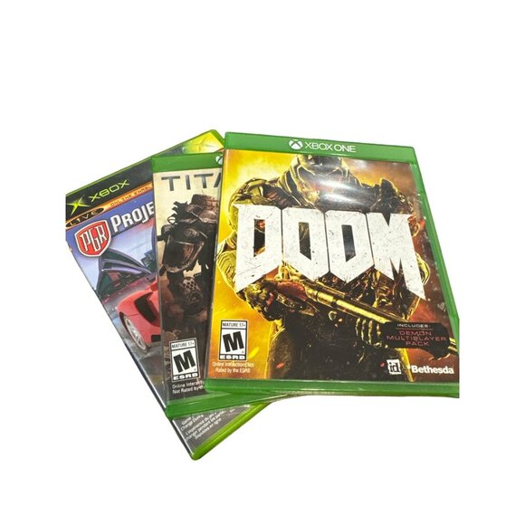 Xbox One & Xbox Game Bundle: Doom Titanfall Project Gotham Racing 2 - Picture 1 of 7